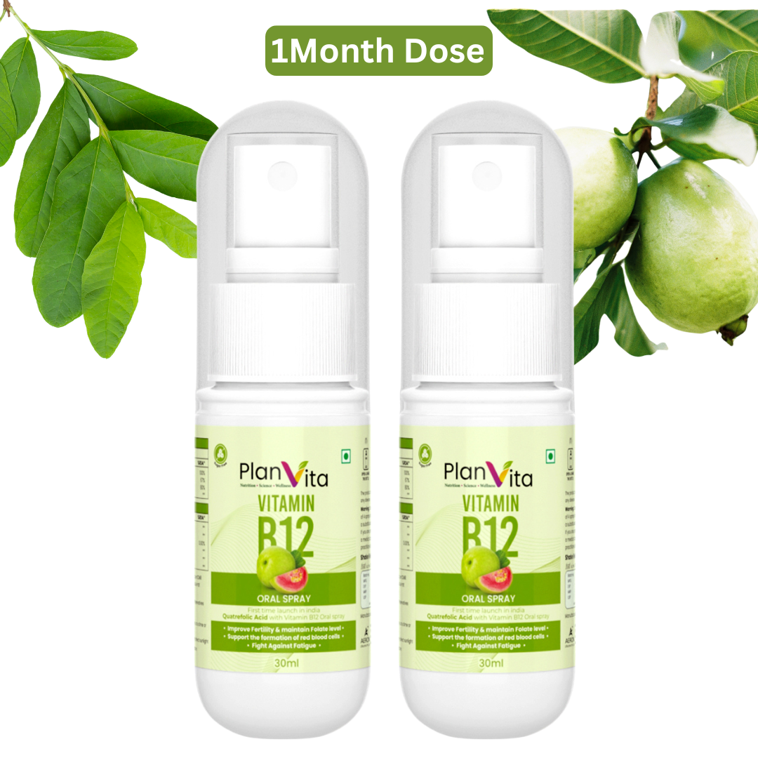India's First Plnavita Vitamin B12 Spray With Quatrefolic Acid (30 Days Dose)