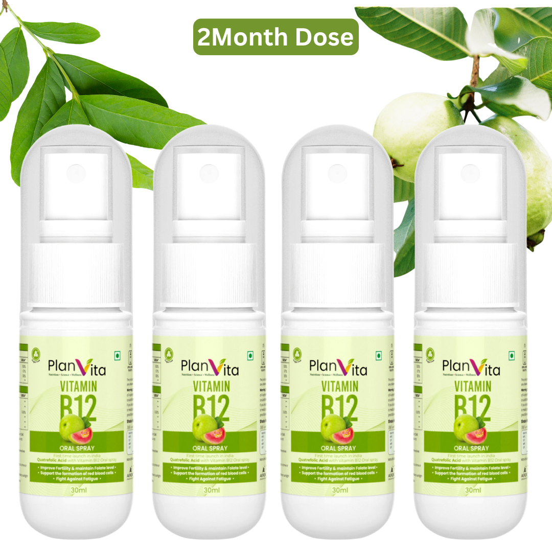 India's First Plnavita Vitamin B12 Spray With Quatrefolic Acid (30 Days Dose)