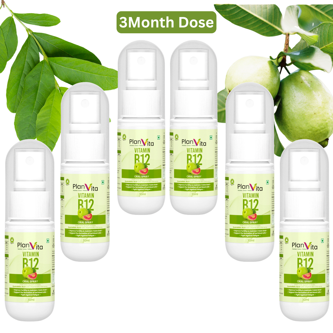 India's First Plnavita Vitamin B12 Spray With Quatrefolic Acid (30 Days Dose)