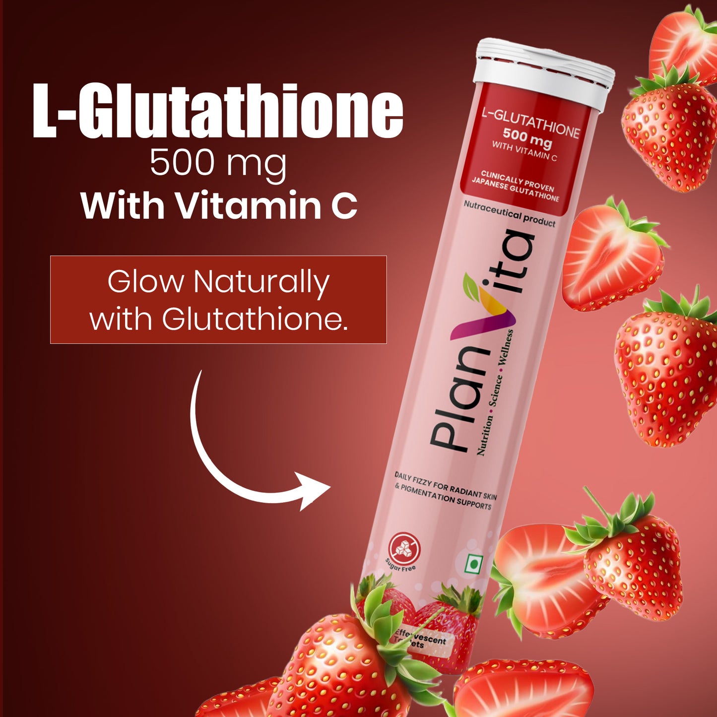 Japanese L Glutathione & Vitamin C for Brighter Skin | 30 effervescent tablets