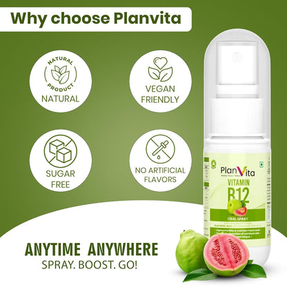 India's First Plnavita Vitamin B12 Spray With Quatrefolic Acid (30 Days Dose)